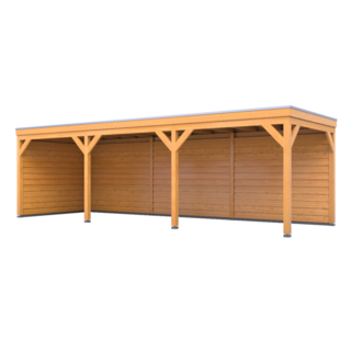 Douglas overkapping 302x1164cm + wanden blank Verando, Origin